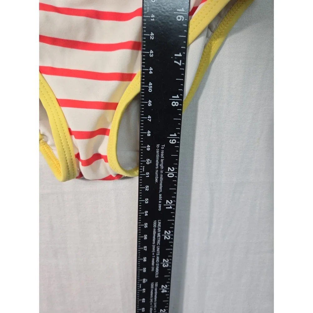 Hanna Andersson 110‎ 5 Red White Stripe One Piece Swimsuit You Are My Sunshine